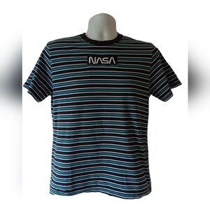 Hyper Space NASA men's multicolored striped short-sleeve t-shirt size M